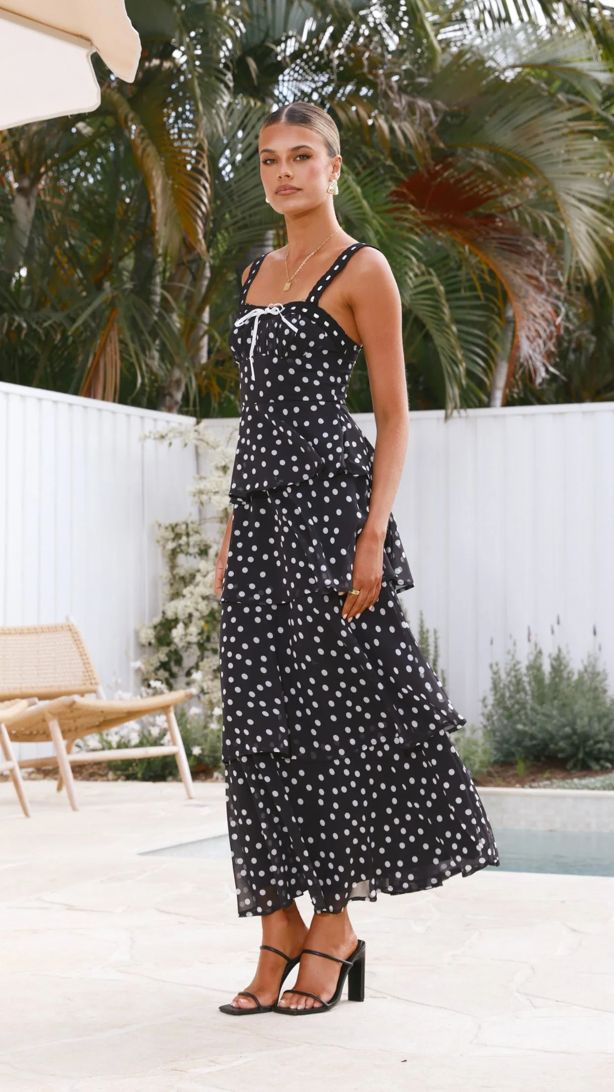 Maura Maxi Dress - Black/White