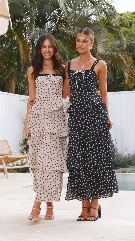 Maura Maxi Dress - Black/White