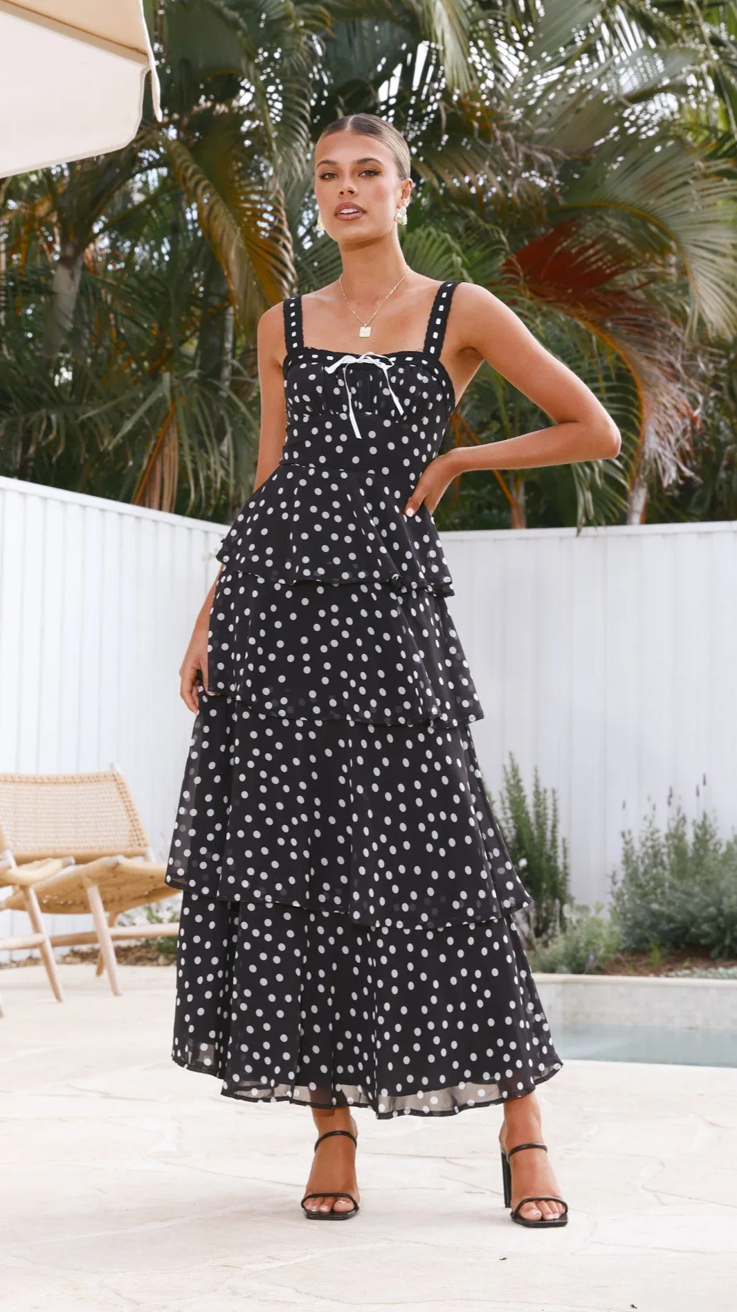 Maura Maxi Dress - Black/White