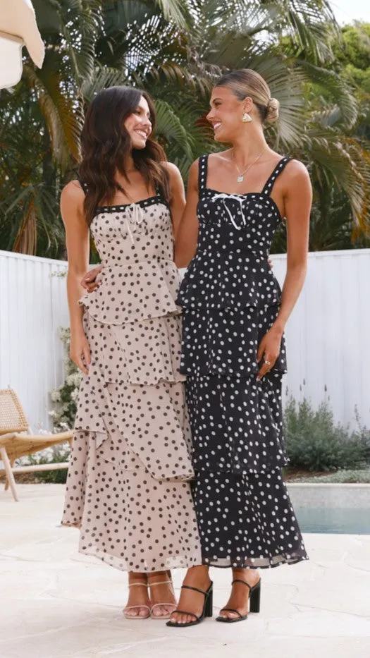 Maura Maxi Dress - Black/White