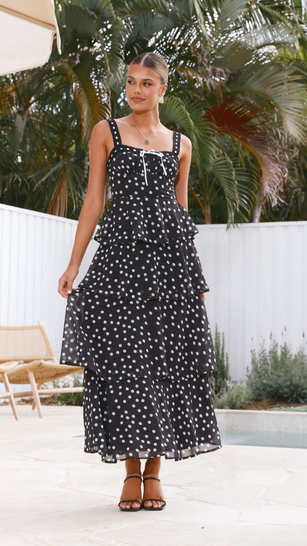 Maura Maxi Dress - Black/White