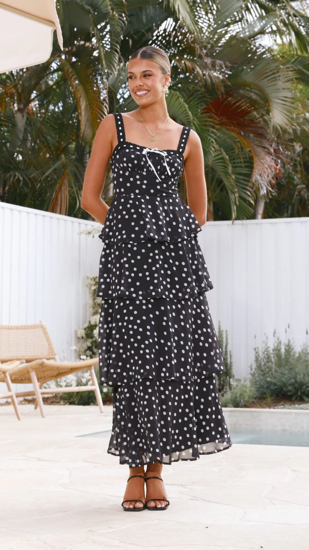Maura Maxi Dress - Black/White