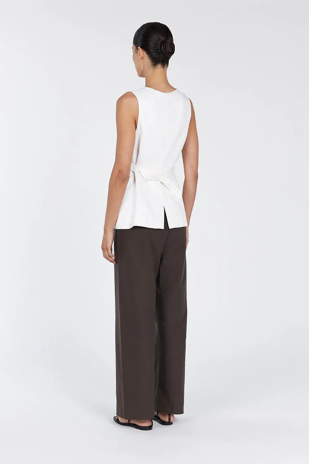MINNIE BITTER CHOC COTTON PANT