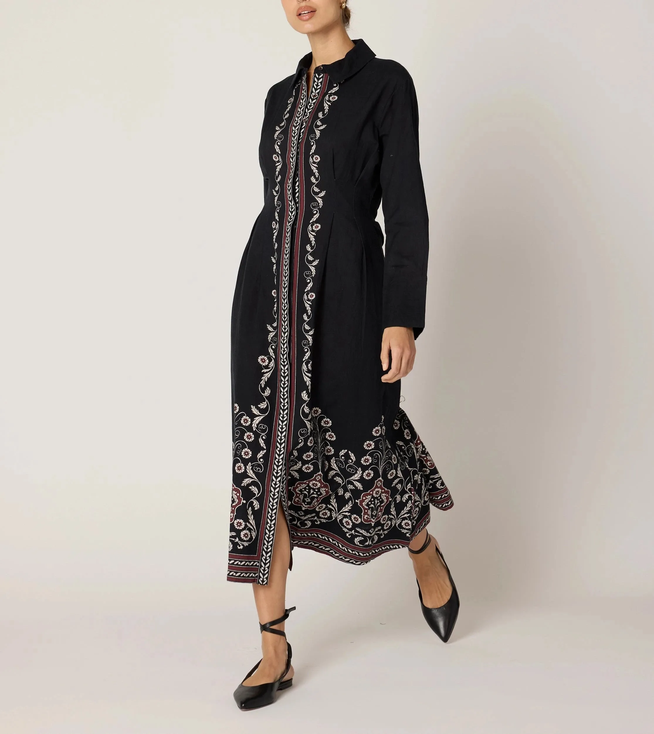Mirela Midi Dress | Cardamon Black