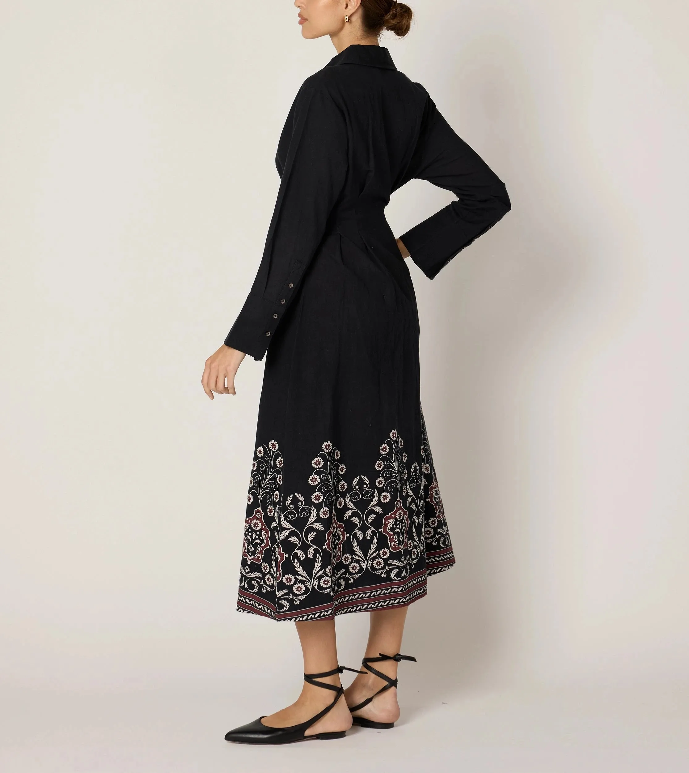 Mirela Midi Dress | Cardamon Black