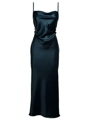 Nanushka Irma Fitted Satin Maxi Dress