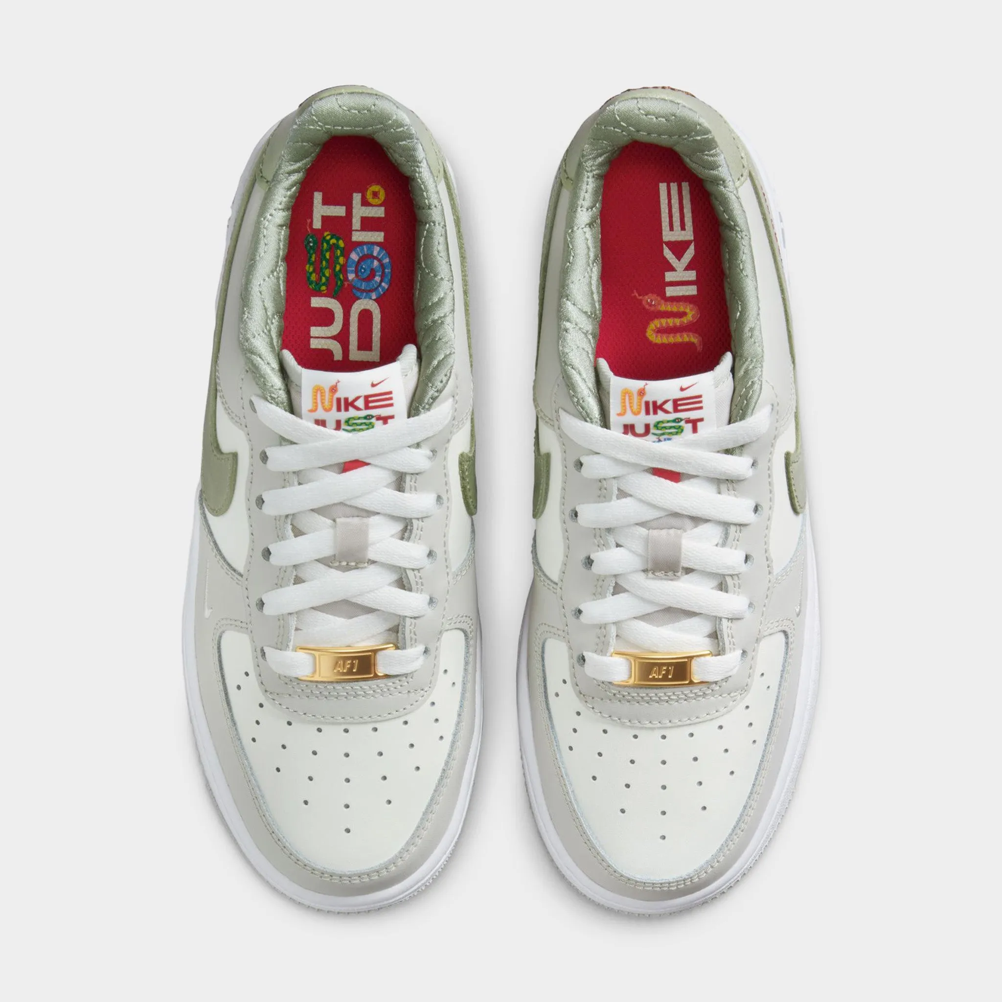 Nike Air Force 1 LV8 GS Sail / Olive Aura - White