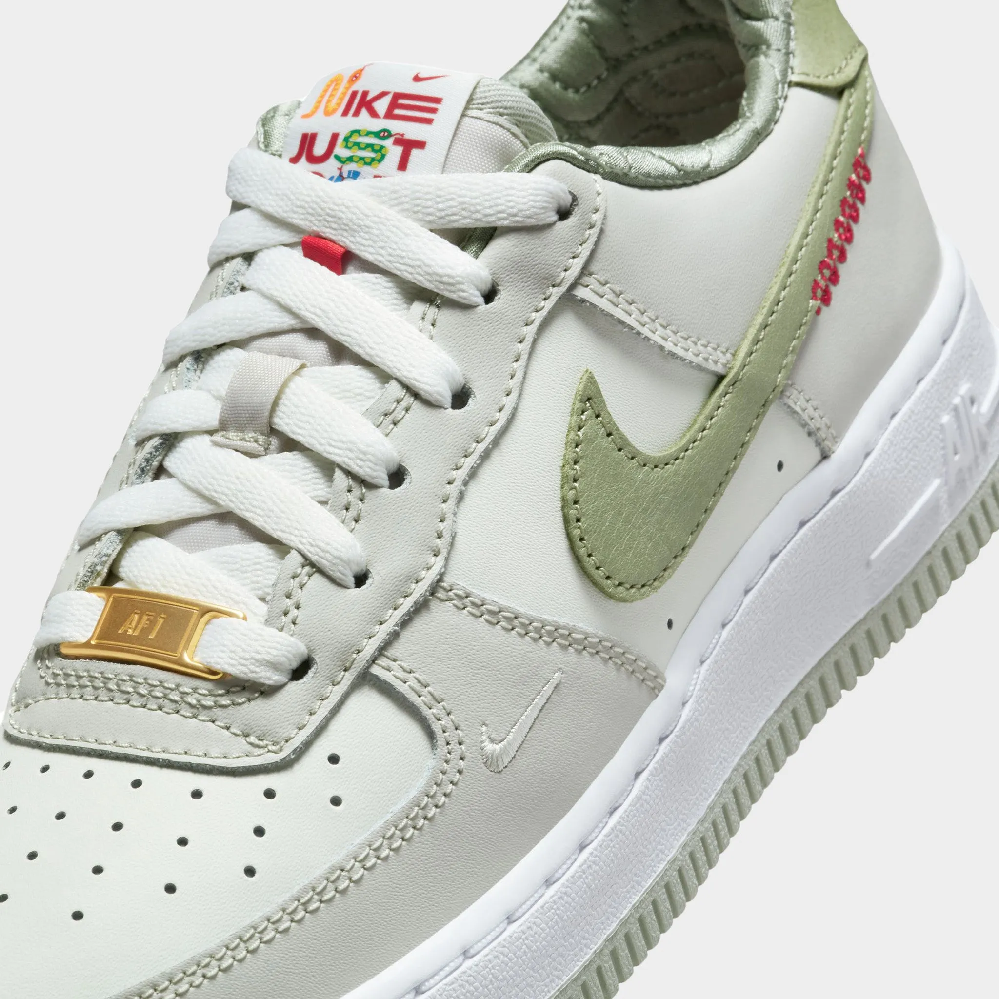 Nike Air Force 1 LV8 GS Sail / Olive Aura - White