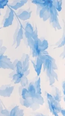 Odilie One Shoulder Maxi Dress - White/Blue Floral