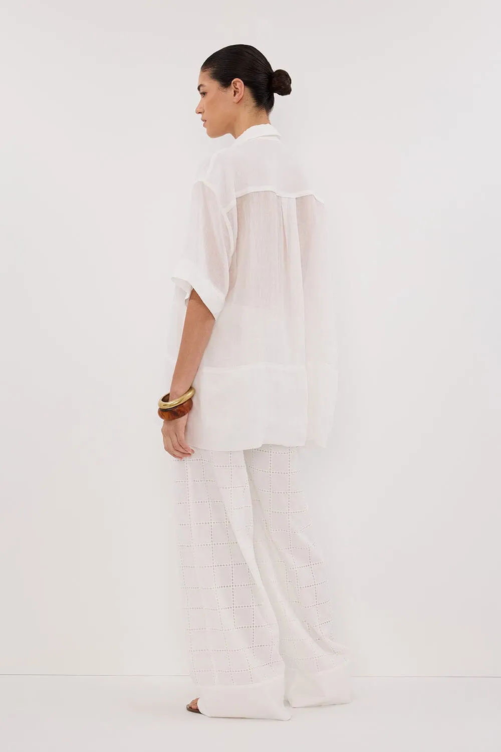 OWEN WHITE BRODERIE PANT