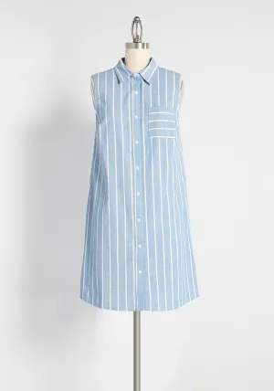Prep Outside Striped Shirt Dress