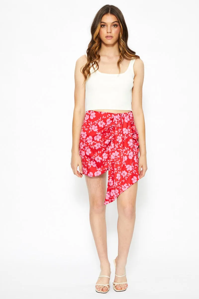 Print Print Drape Skirt