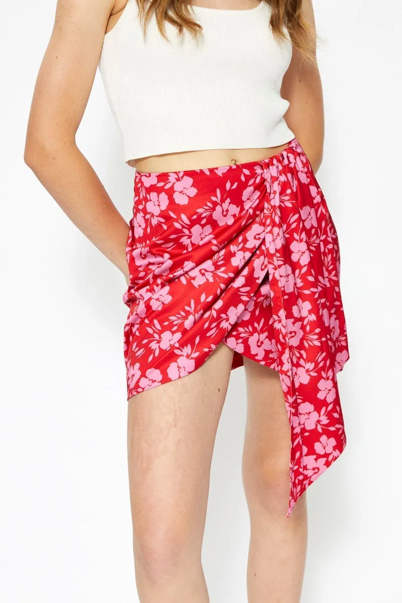 Print Print Drape Skirt
