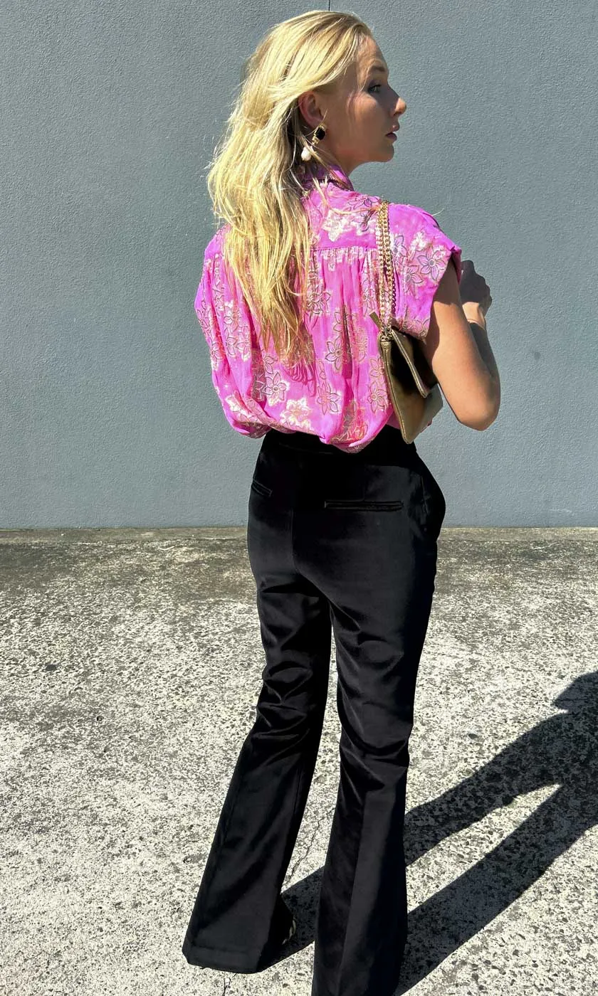 Rebecca Vallance Audrina Black Velvet blazer