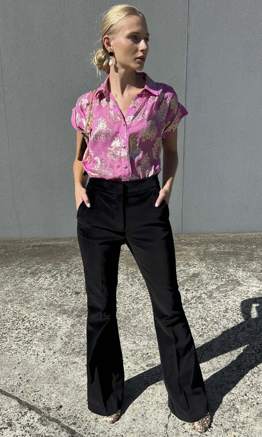 Rebecca Vallance Audrina Black Velvet blazer