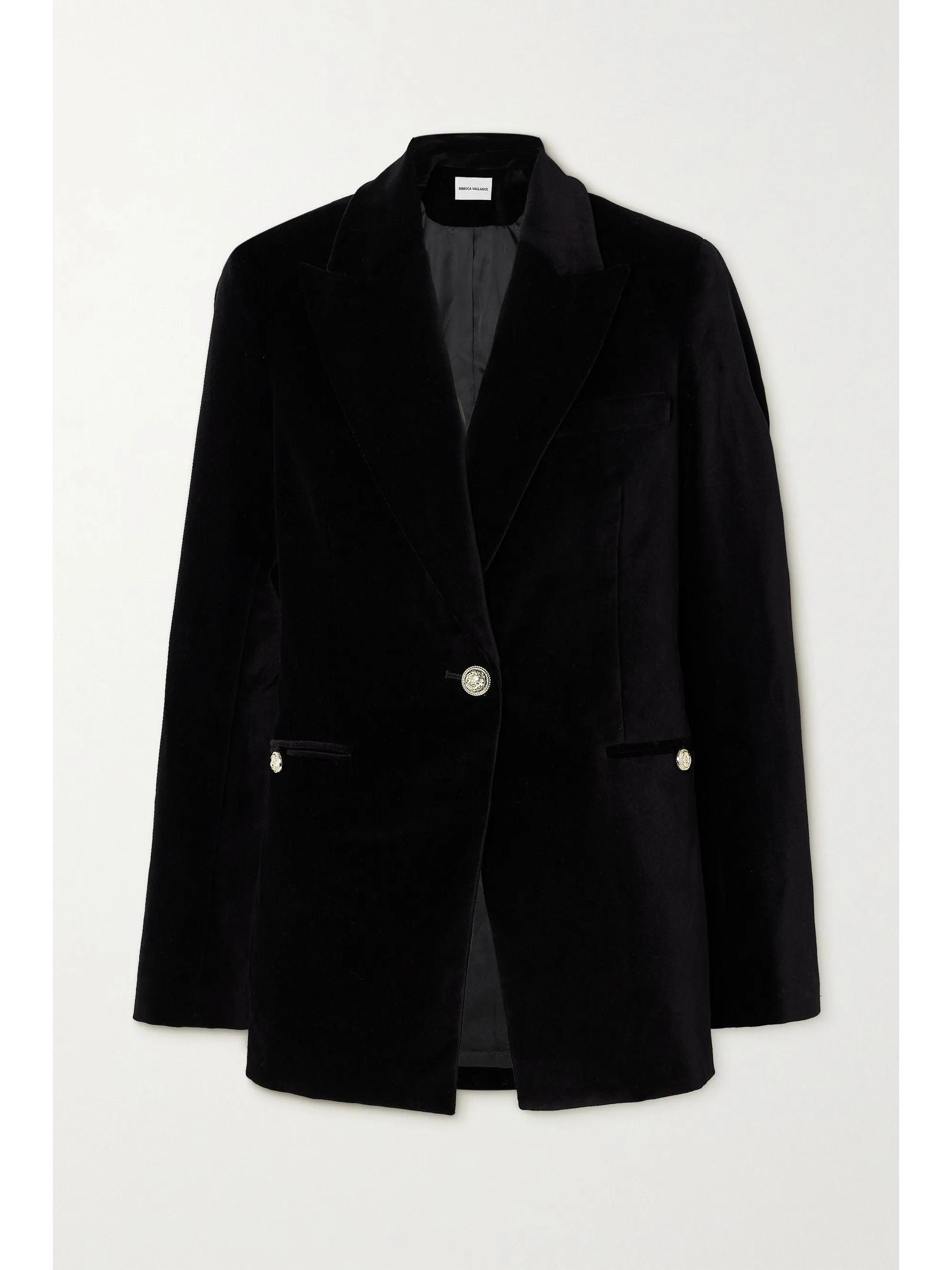 Rebecca Vallance Audrina Black Velvet blazer