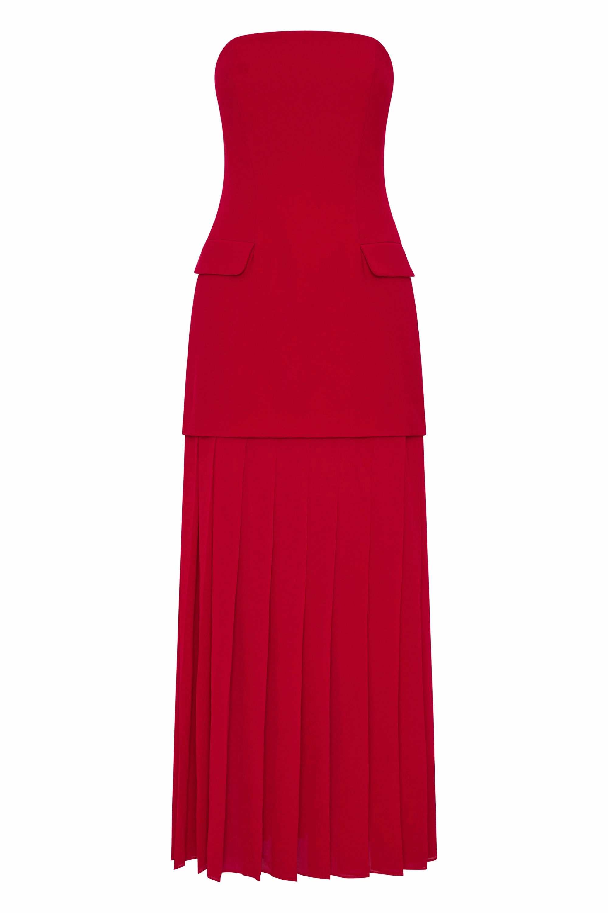 RHONDA DRESS - CRIMSON