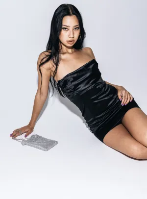 Rina Strapless Mini Dress Black