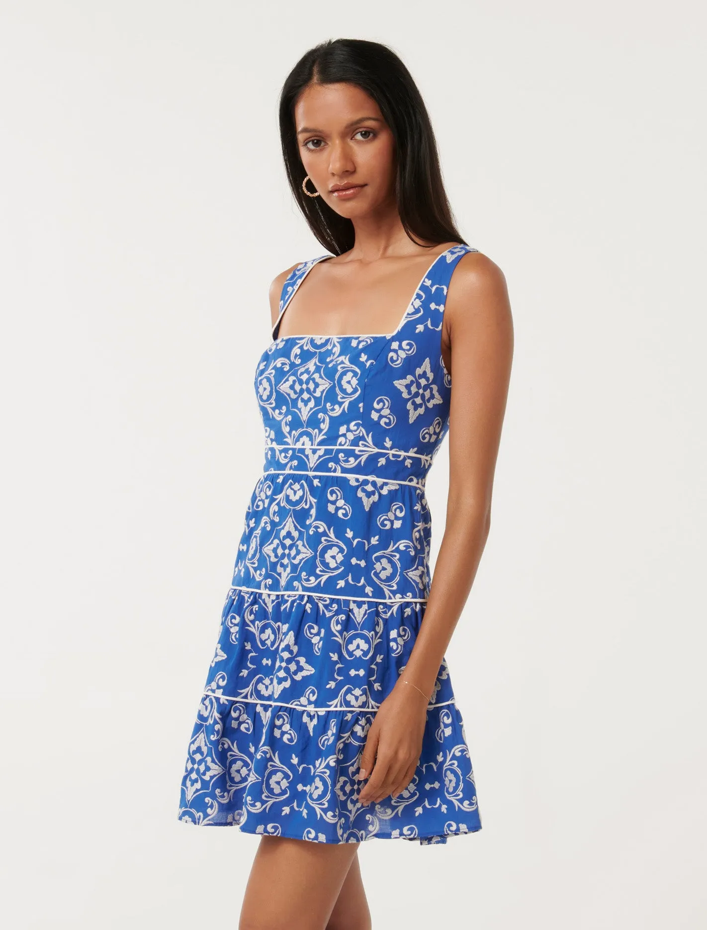Rosalie Petite Piping Mini Dress
