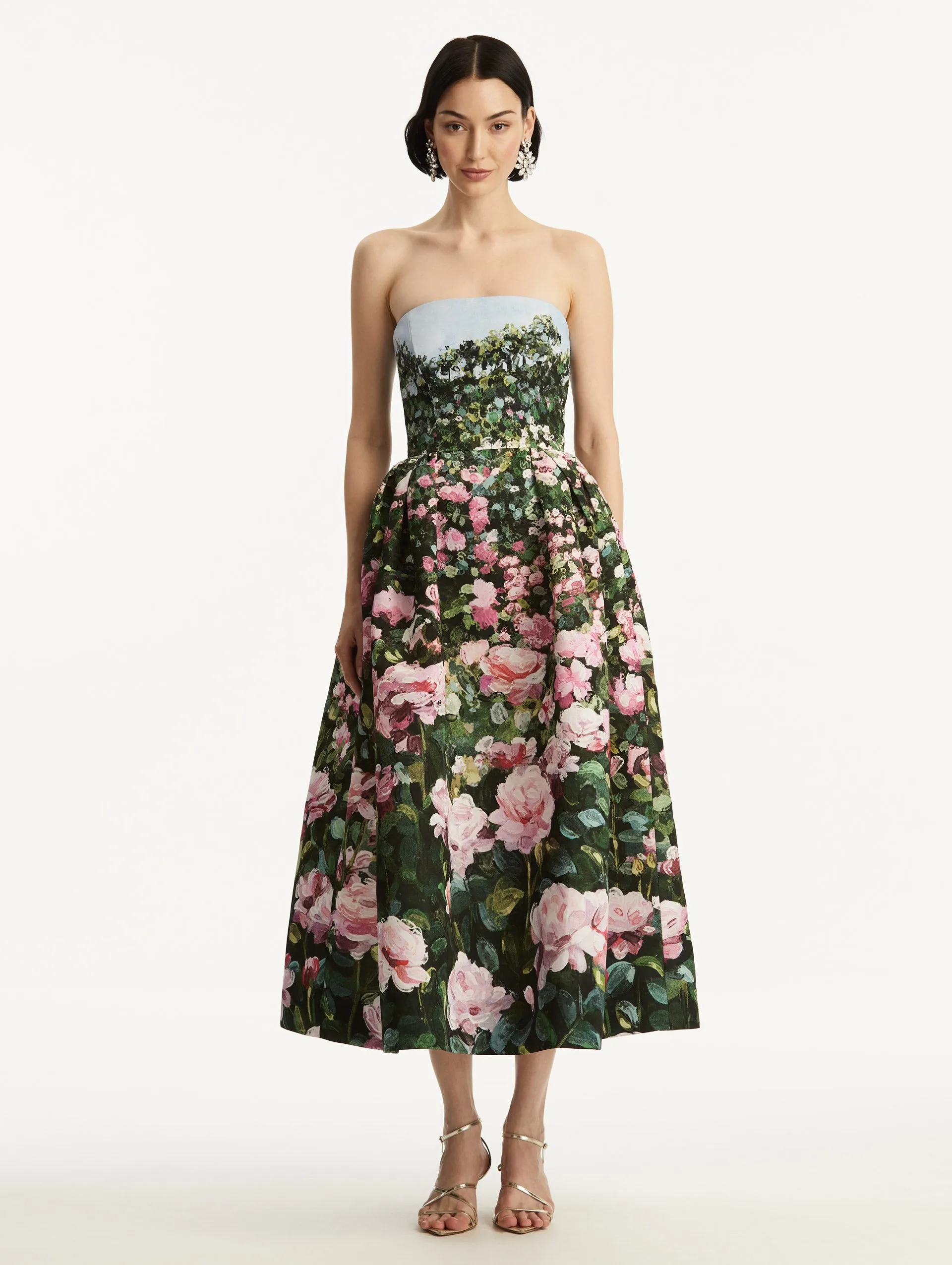 Rose Field Faille Cocktail Dress