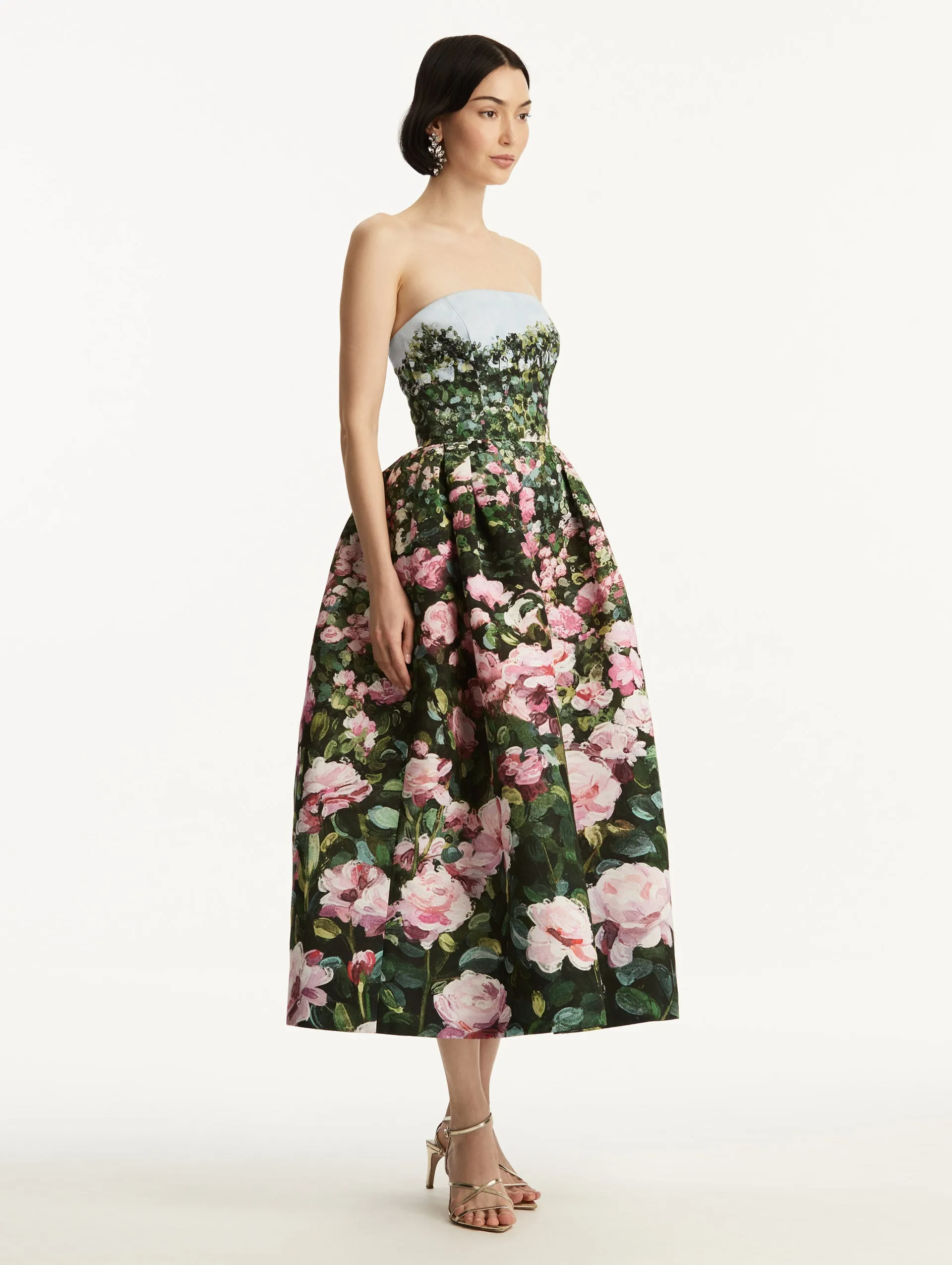 Rose Field Faille Cocktail Dress