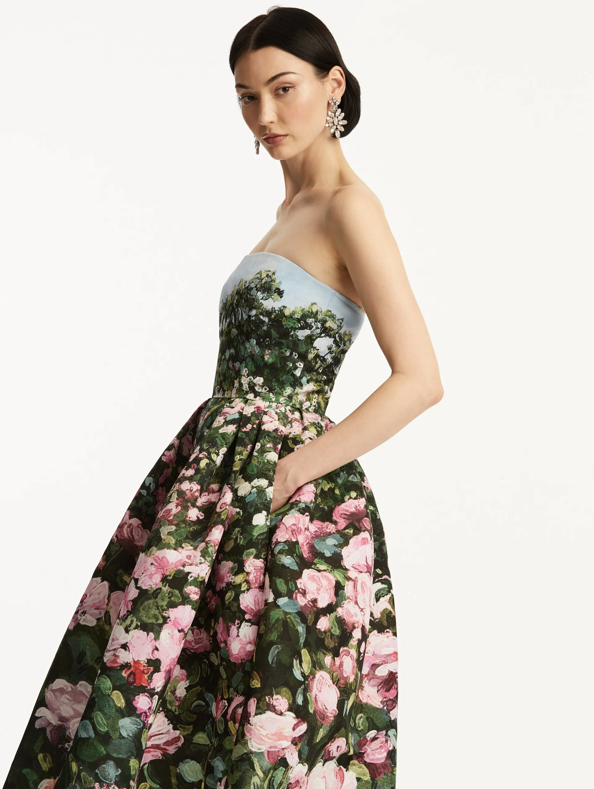 Rose Field Faille Cocktail Dress