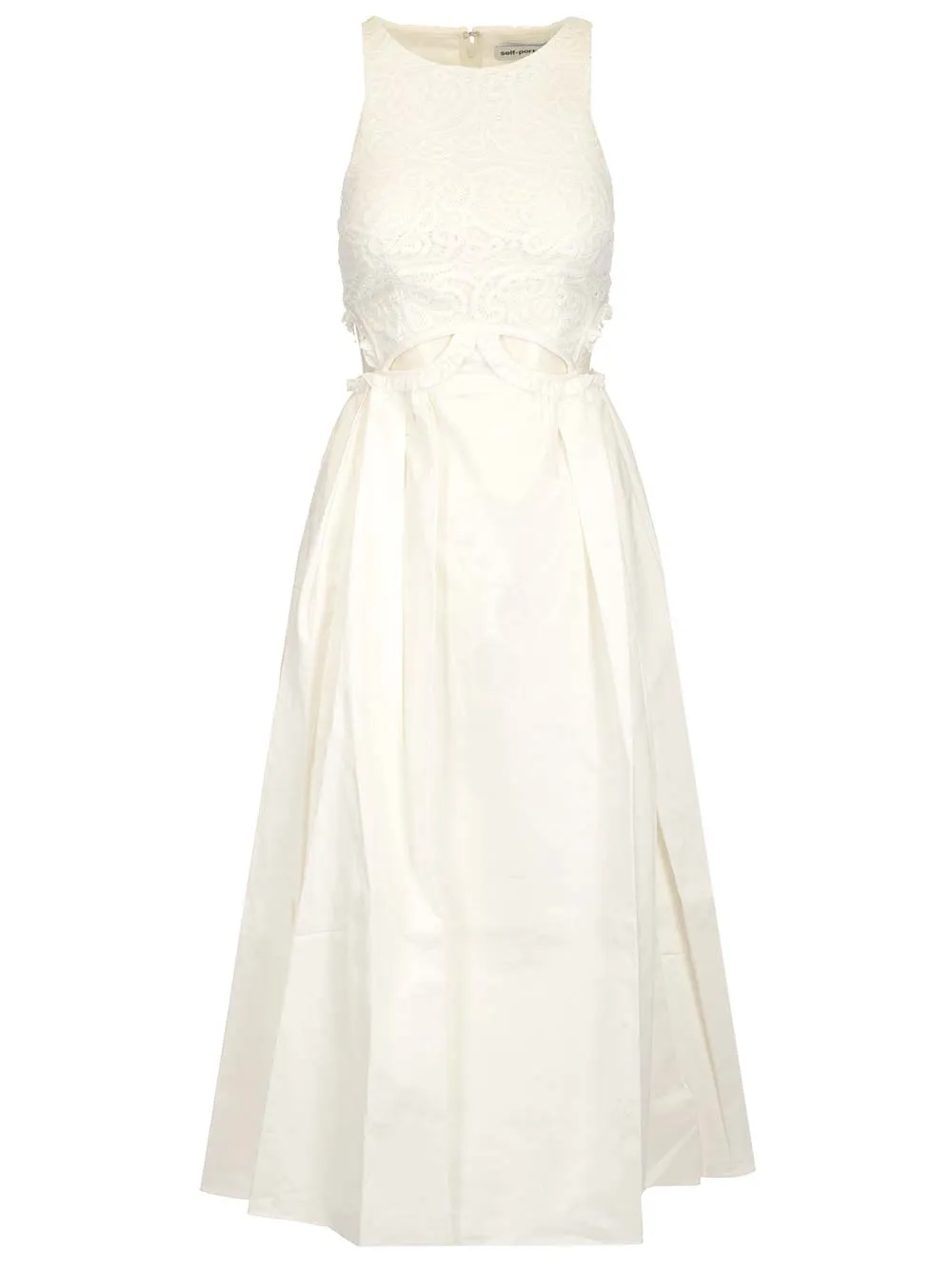 Self-Portrait Lace Detailed Cut-Out Midi Dress