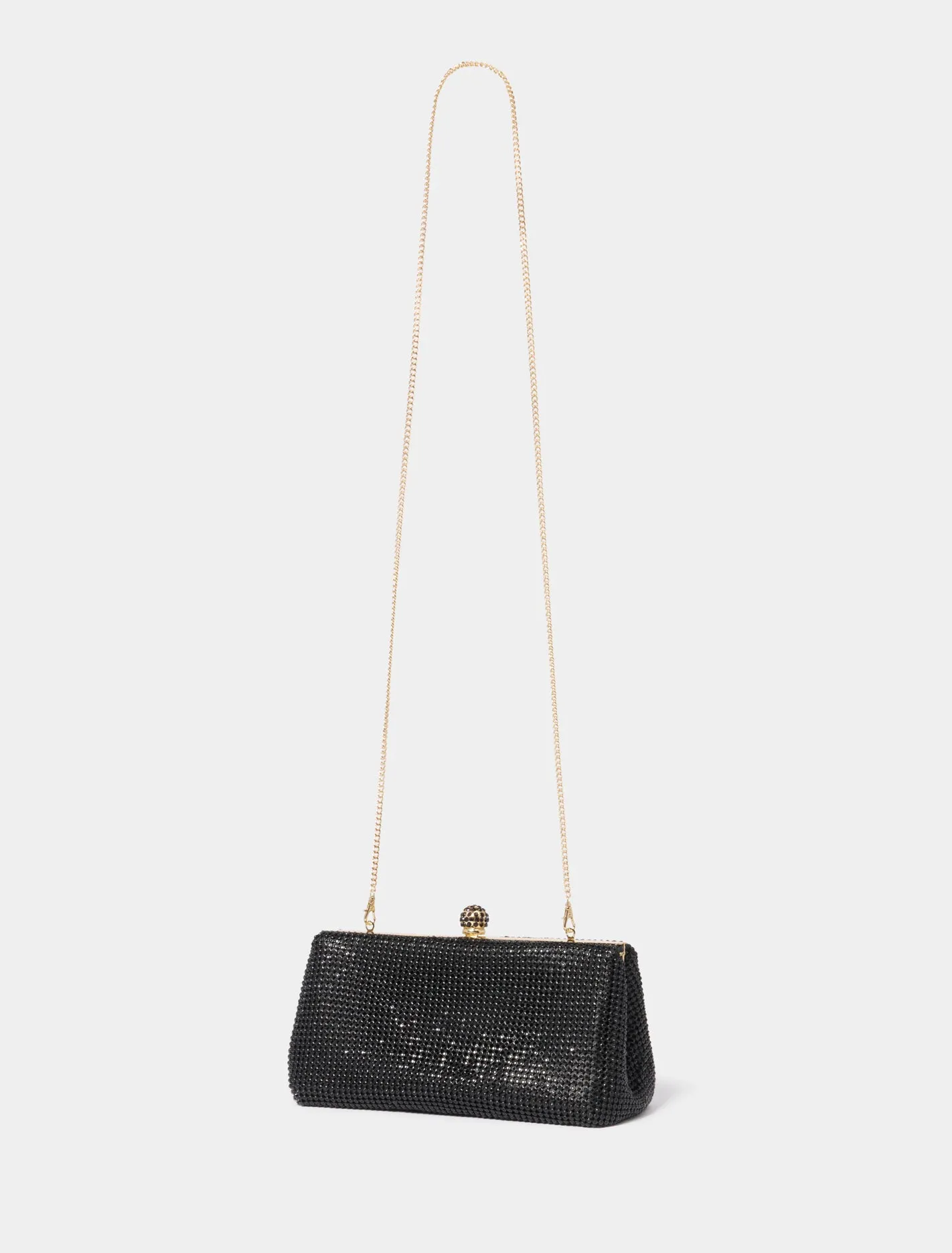 Shae Shiny Frame Clutch