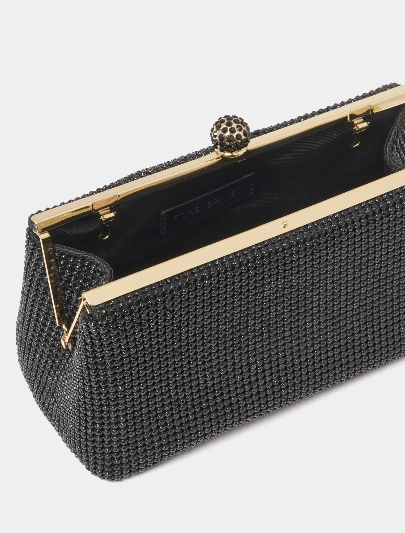 Shae Shiny Frame Clutch