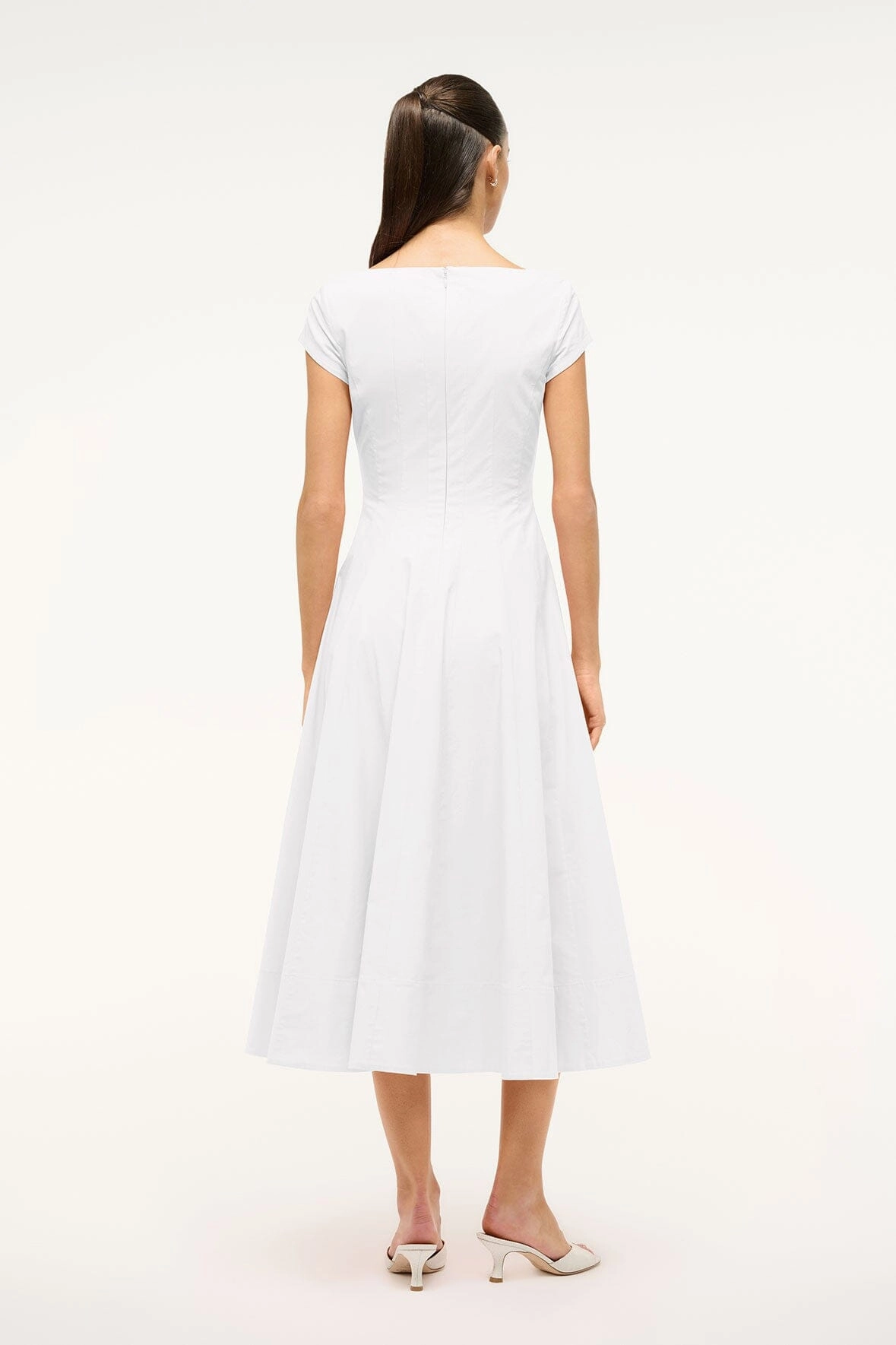 SHORT SLEEVE WELLS DRESS | WHITE