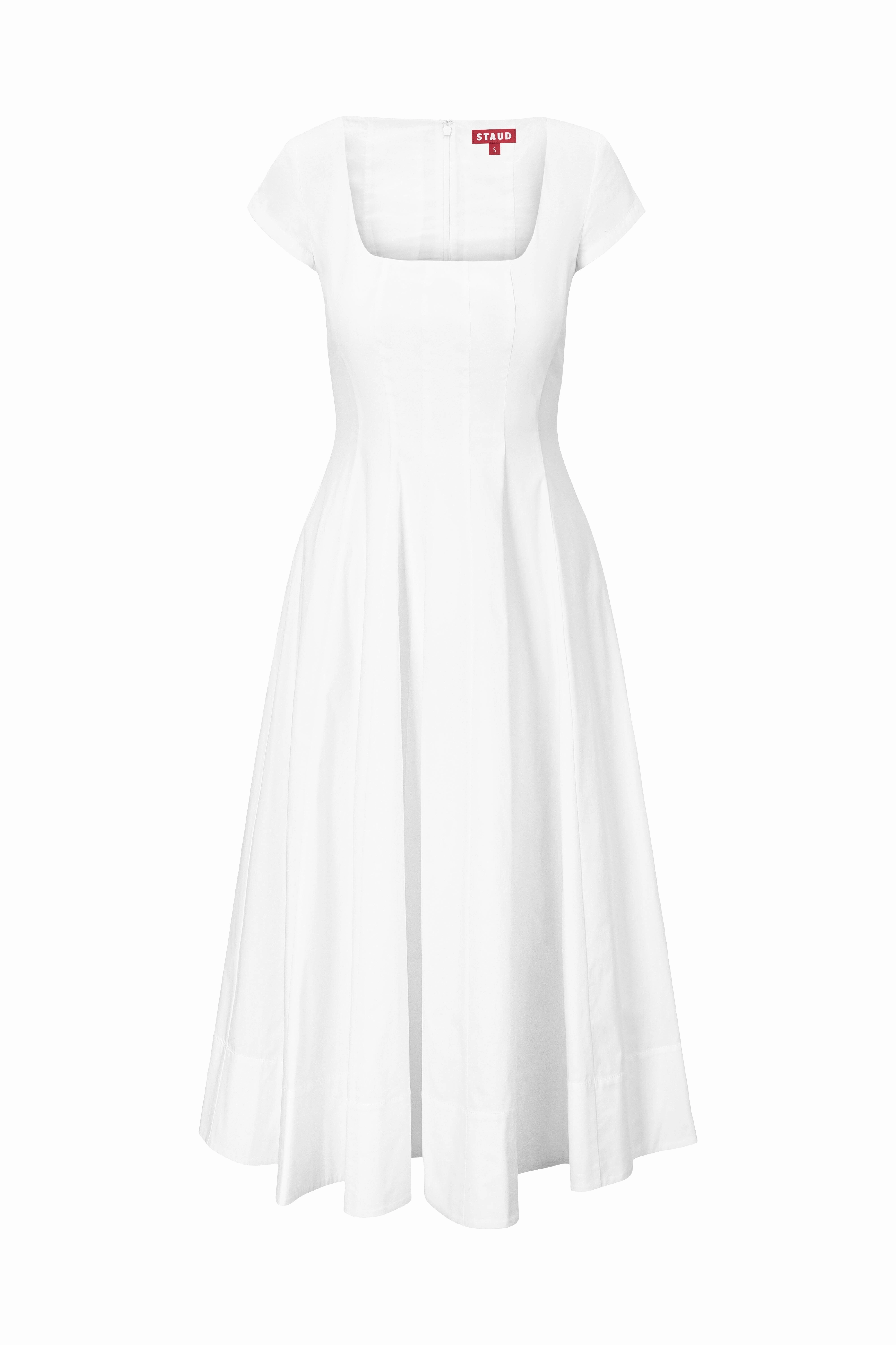 SHORT SLEEVE WELLS DRESS | WHITE