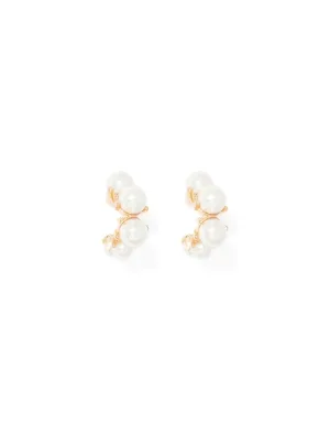 Signature Summer Small Pearl Hoop Earrings