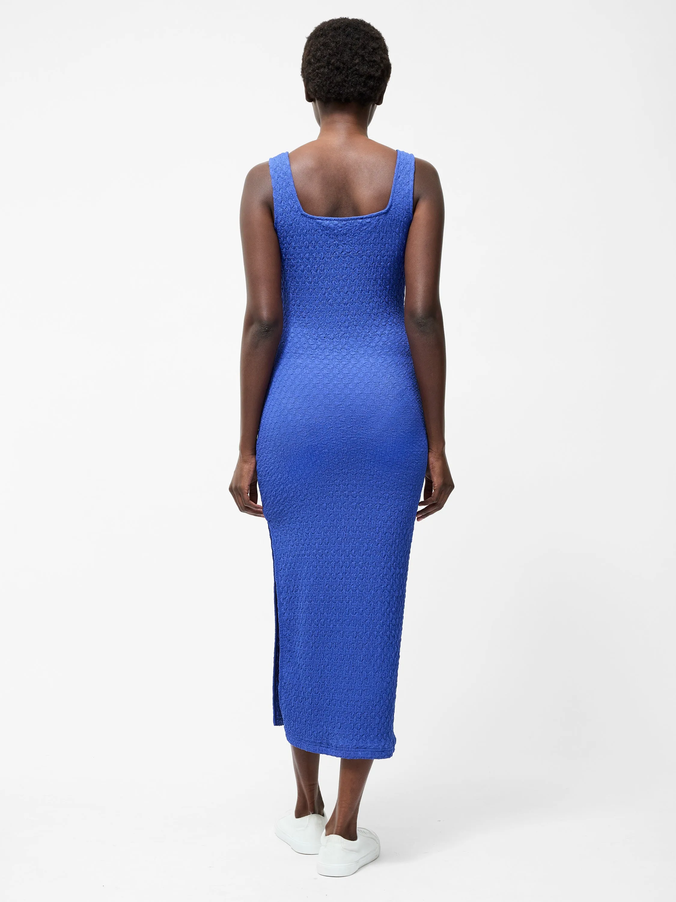 Textured Square Neck Maxi Dress