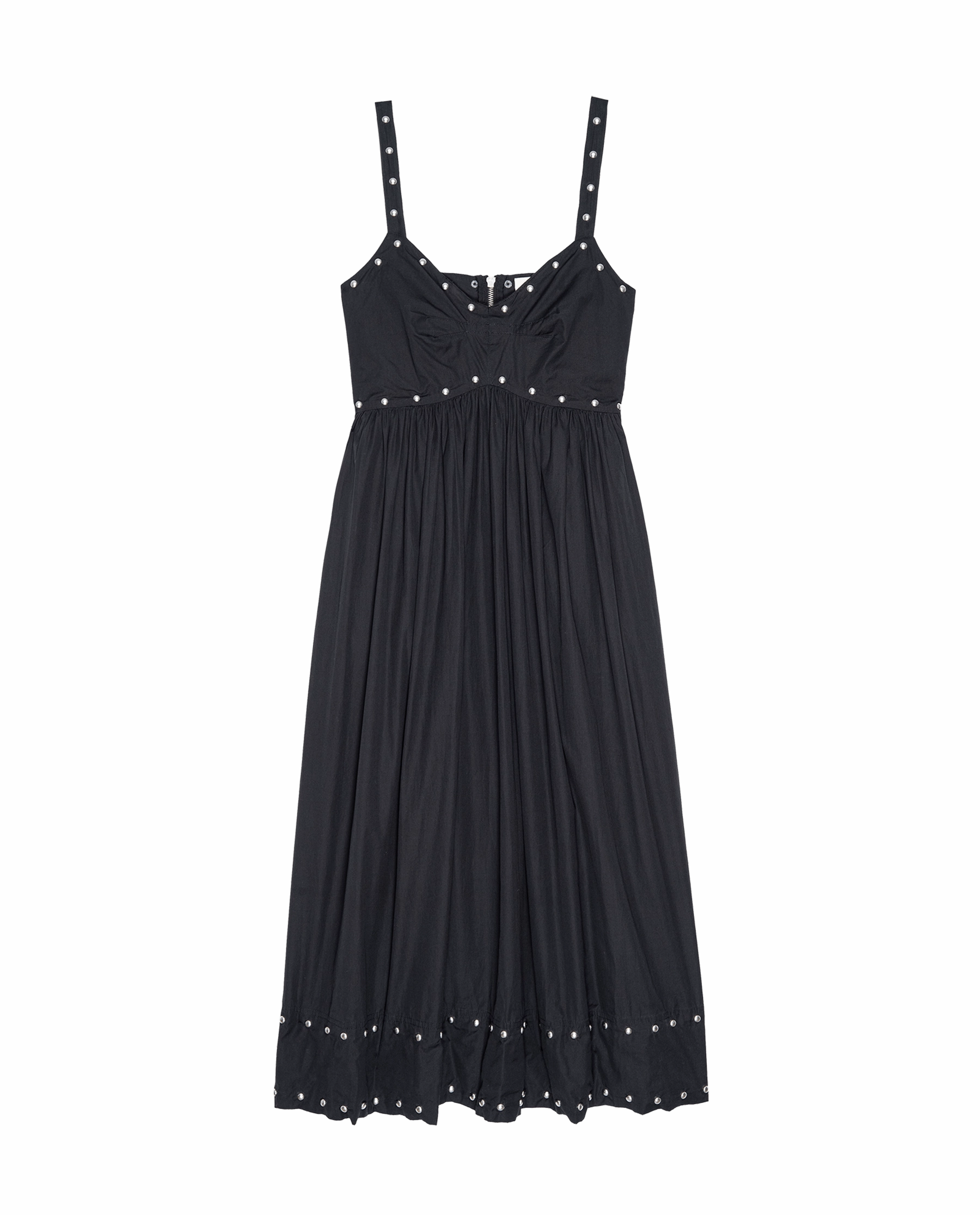 The Reyes Dress with Studs. -- Black