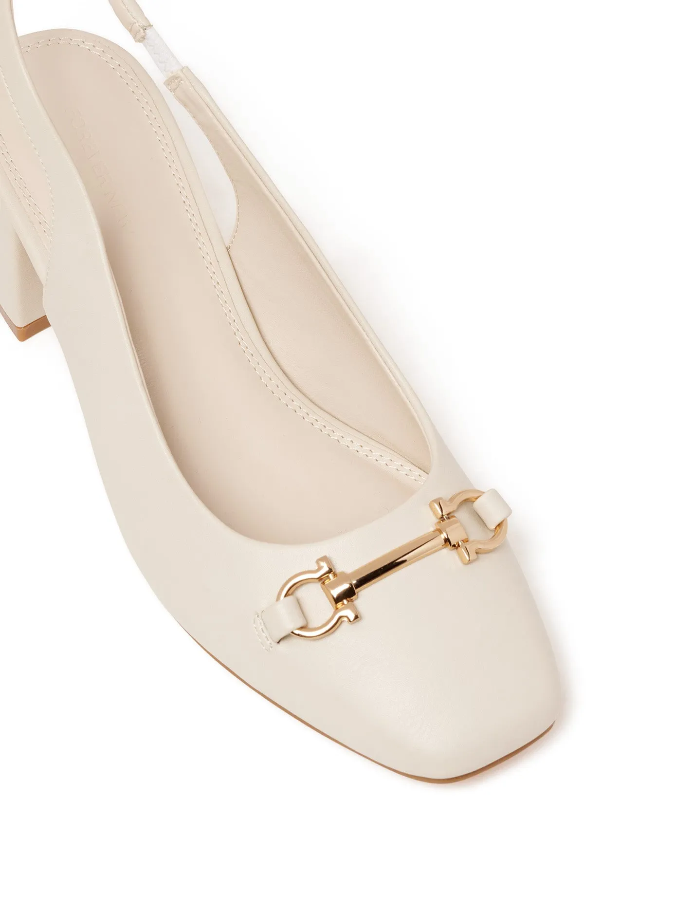 Valeria Bit Trim Slingback Block Heel