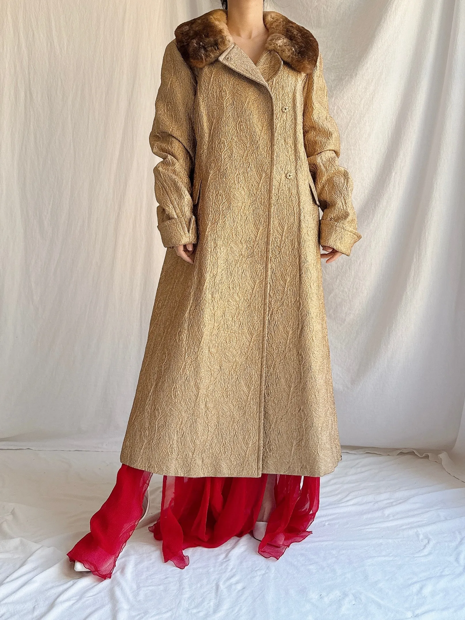 Vintage Alberta Ferretti Lame' Coat - M