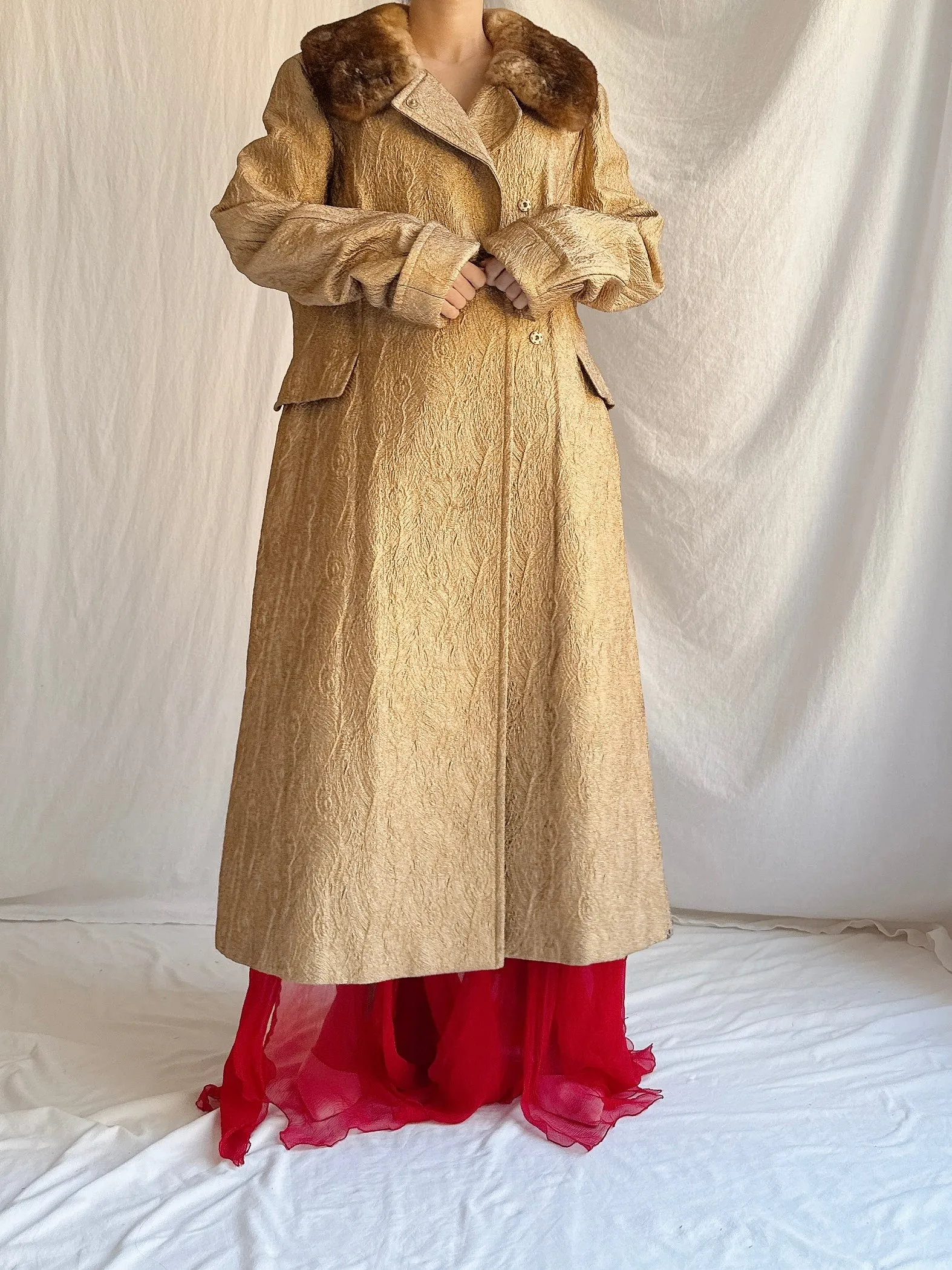 Vintage Alberta Ferretti Lame' Coat - M