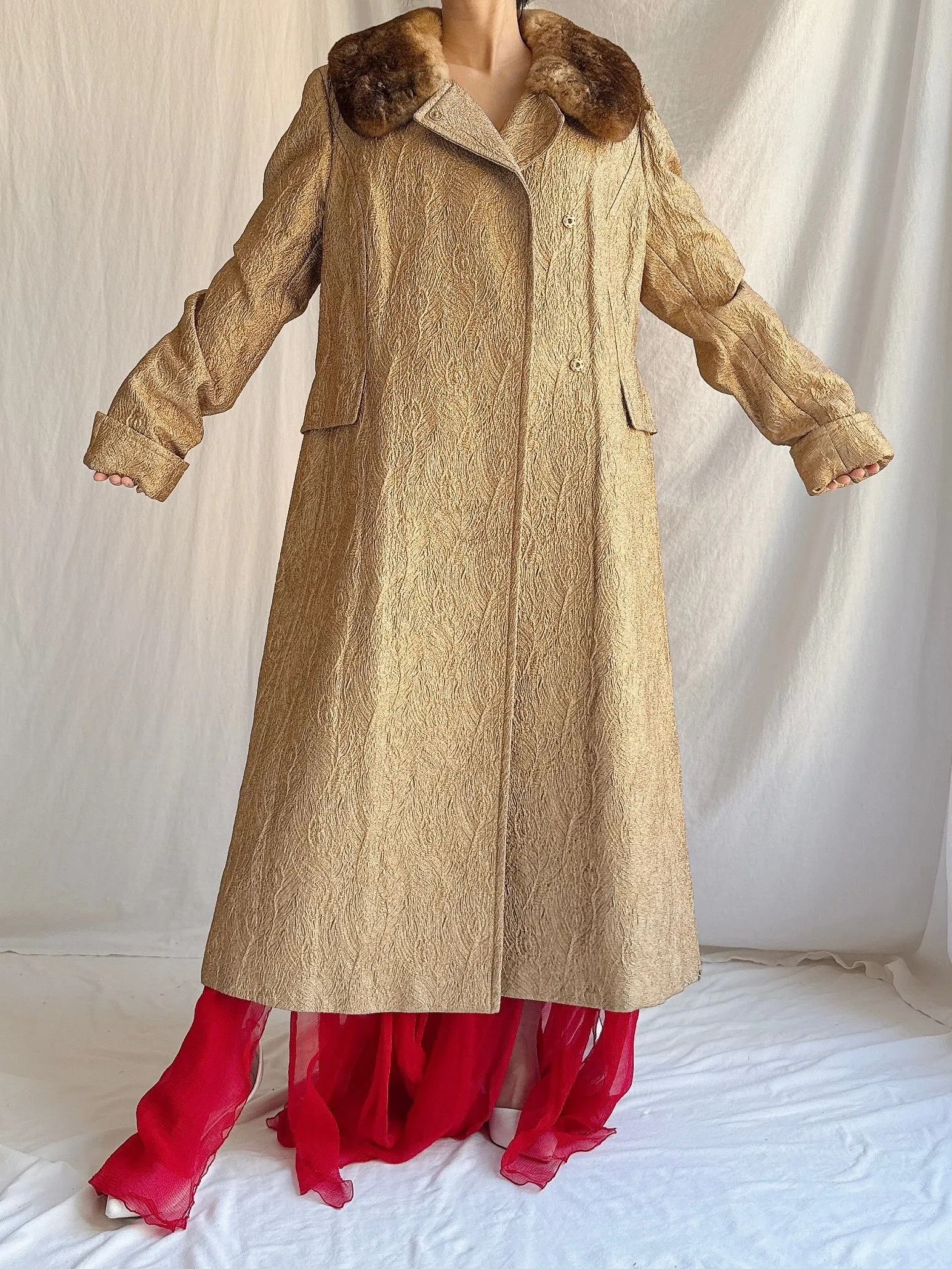 Vintage Alberta Ferretti Lame' Coat - M
