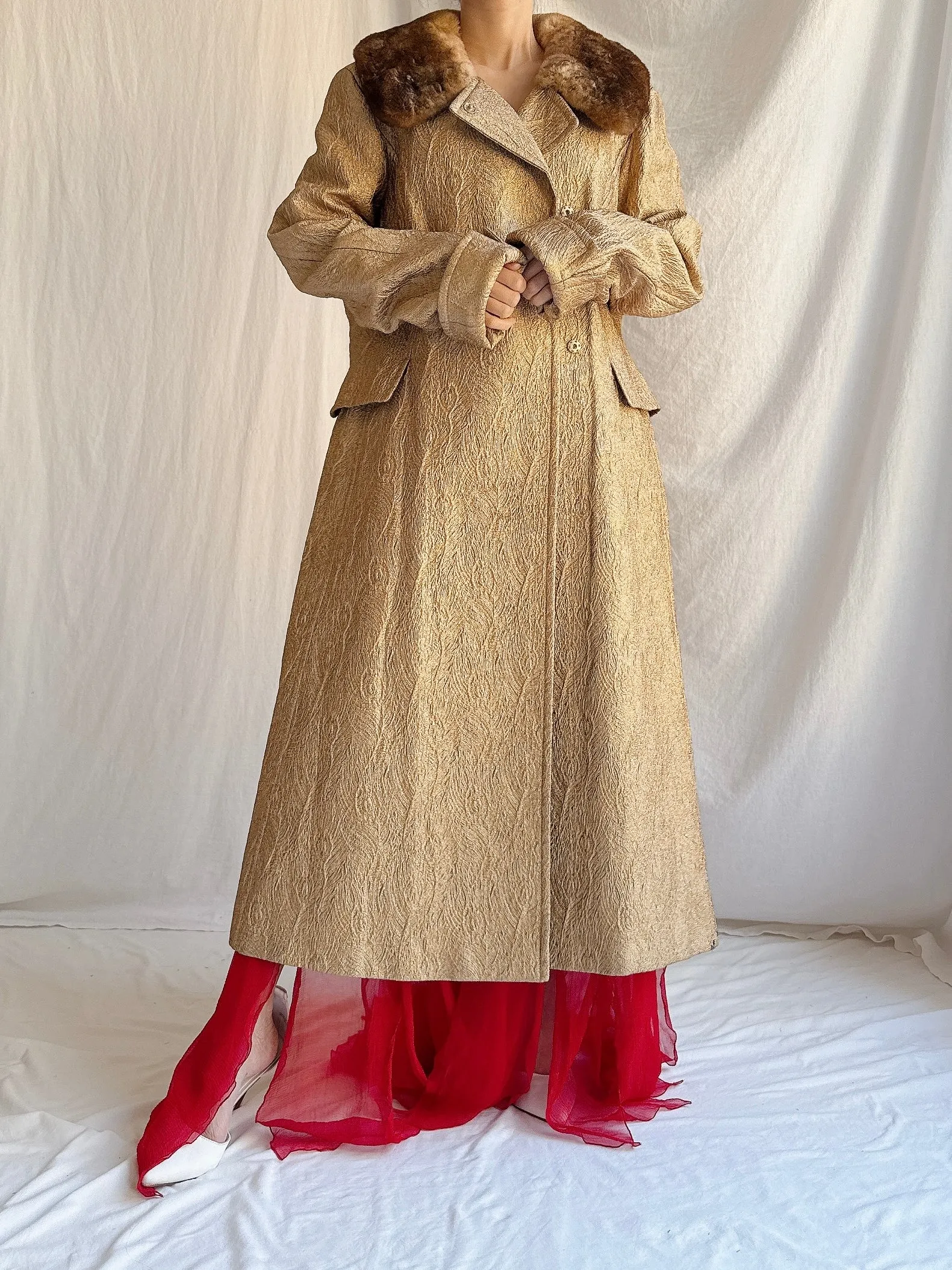 Vintage Alberta Ferretti Lame' Coat - M