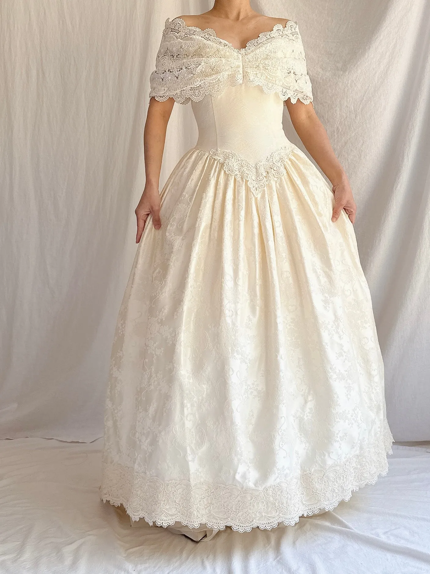 Vintage Brocade Dropped Waist Dress - XXS/0