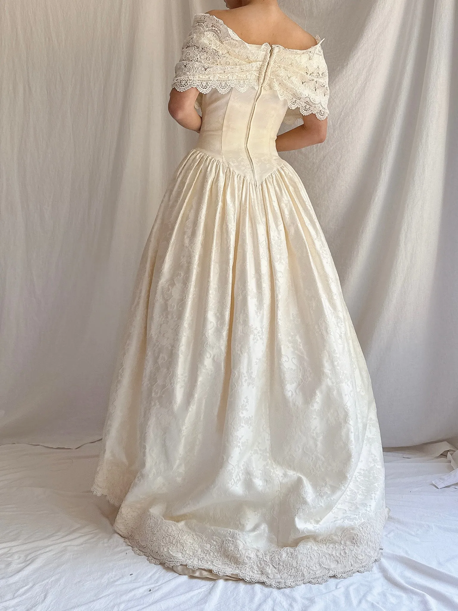 Vintage Brocade Dropped Waist Dress - XXS/0