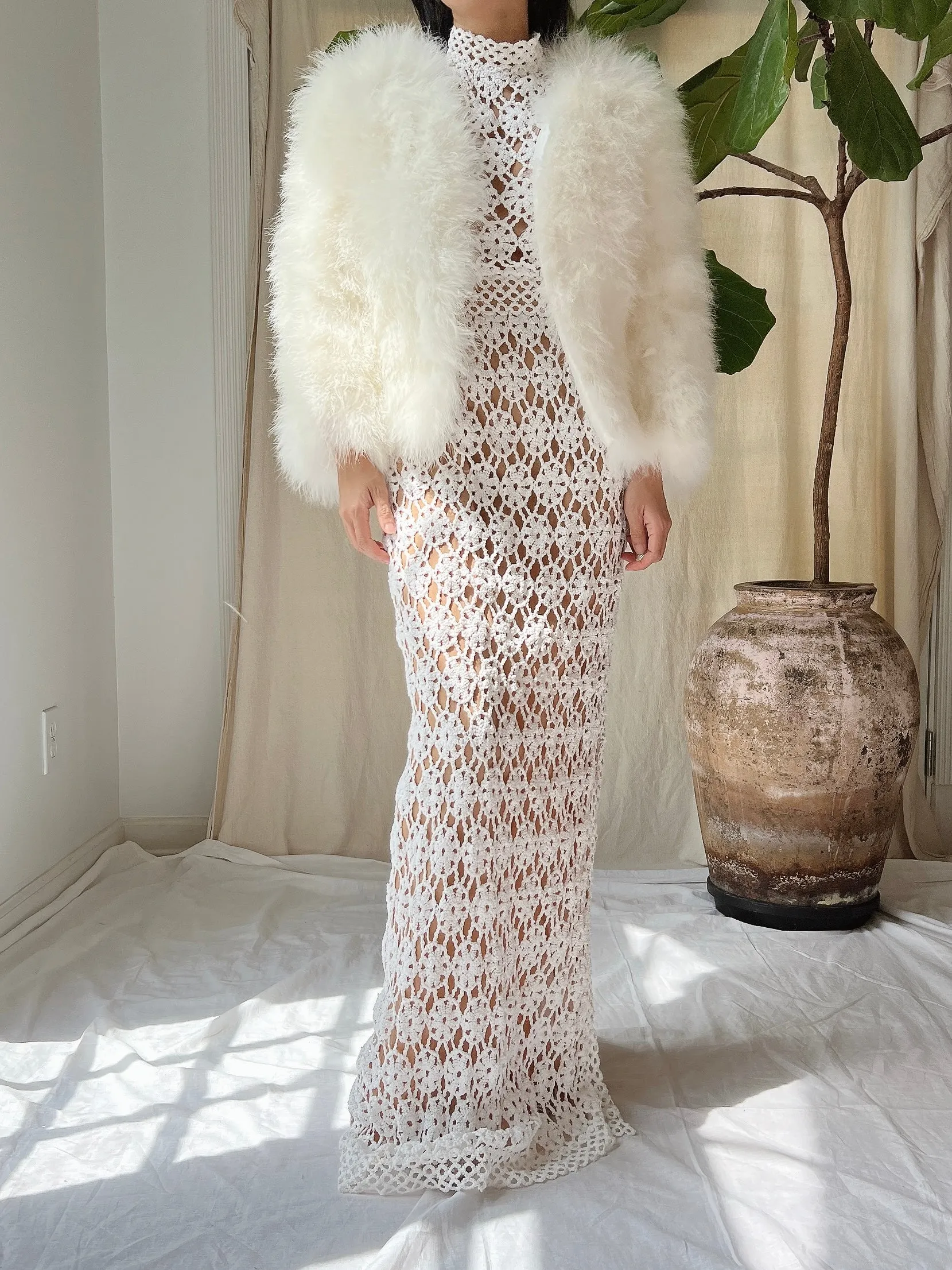 Vintage Feather Jacket - S/M