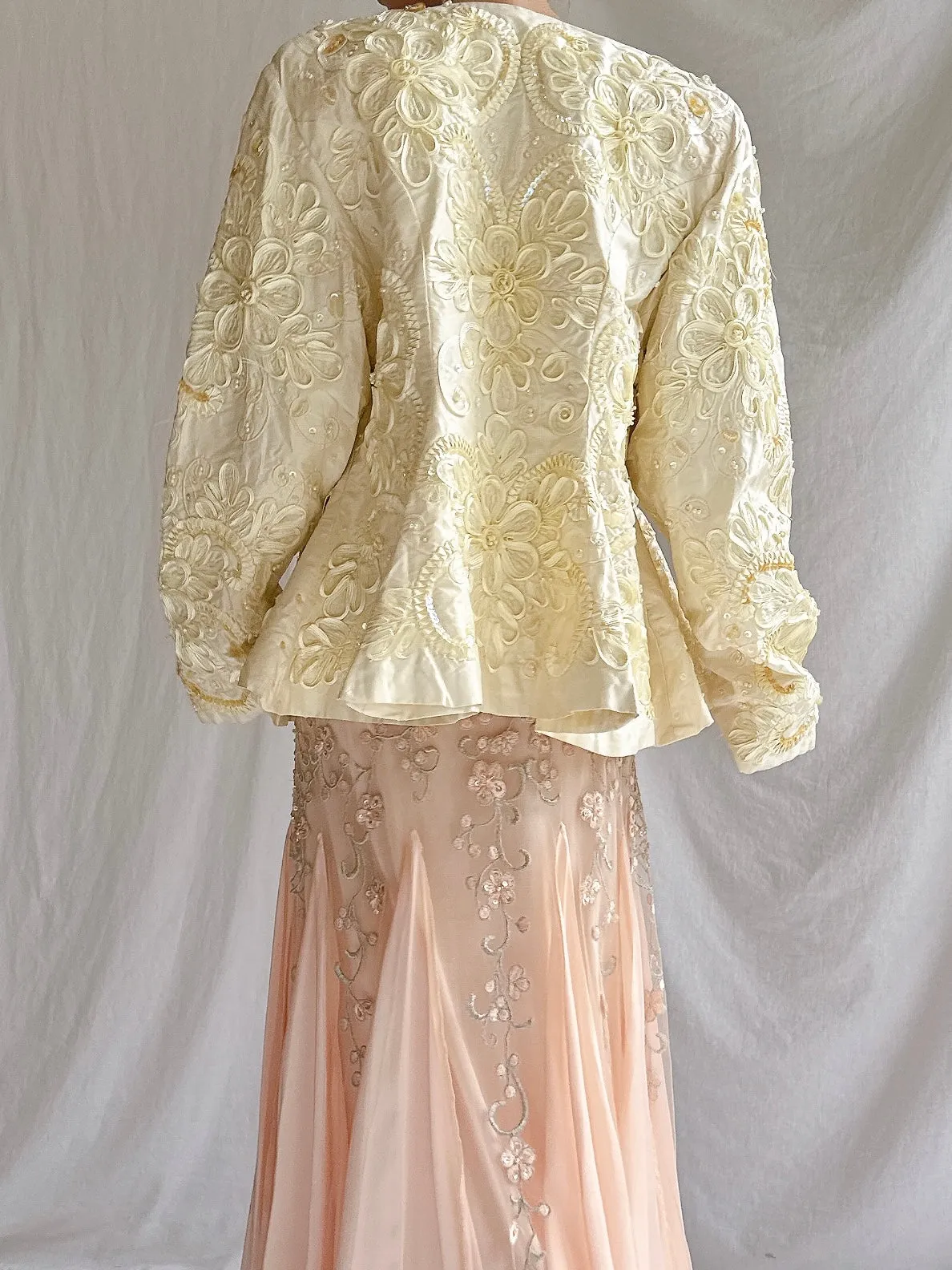 Vintage Holland Silk Embroidered Top - M