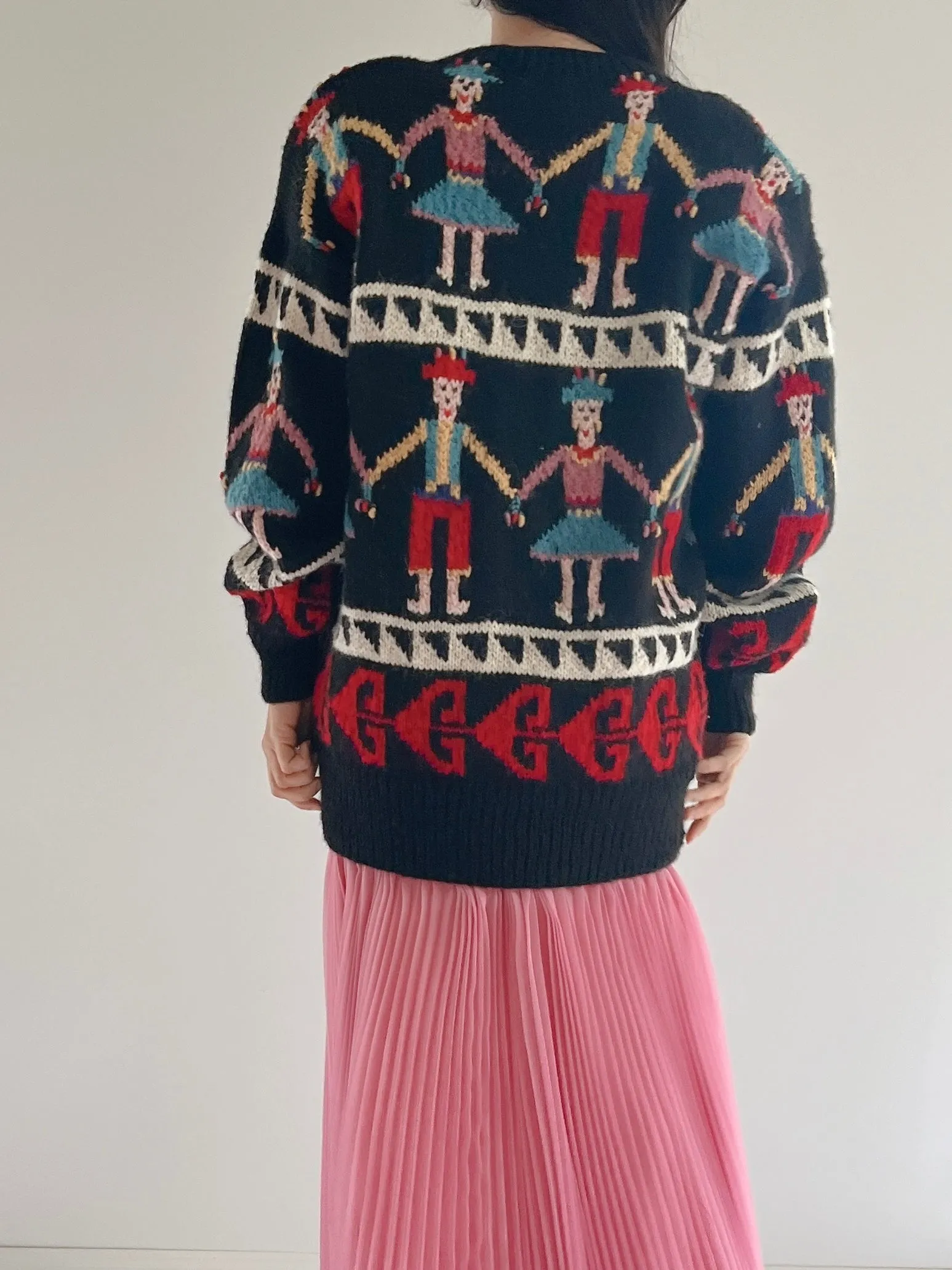 Vintage Peruvian Folk Cardigan - M