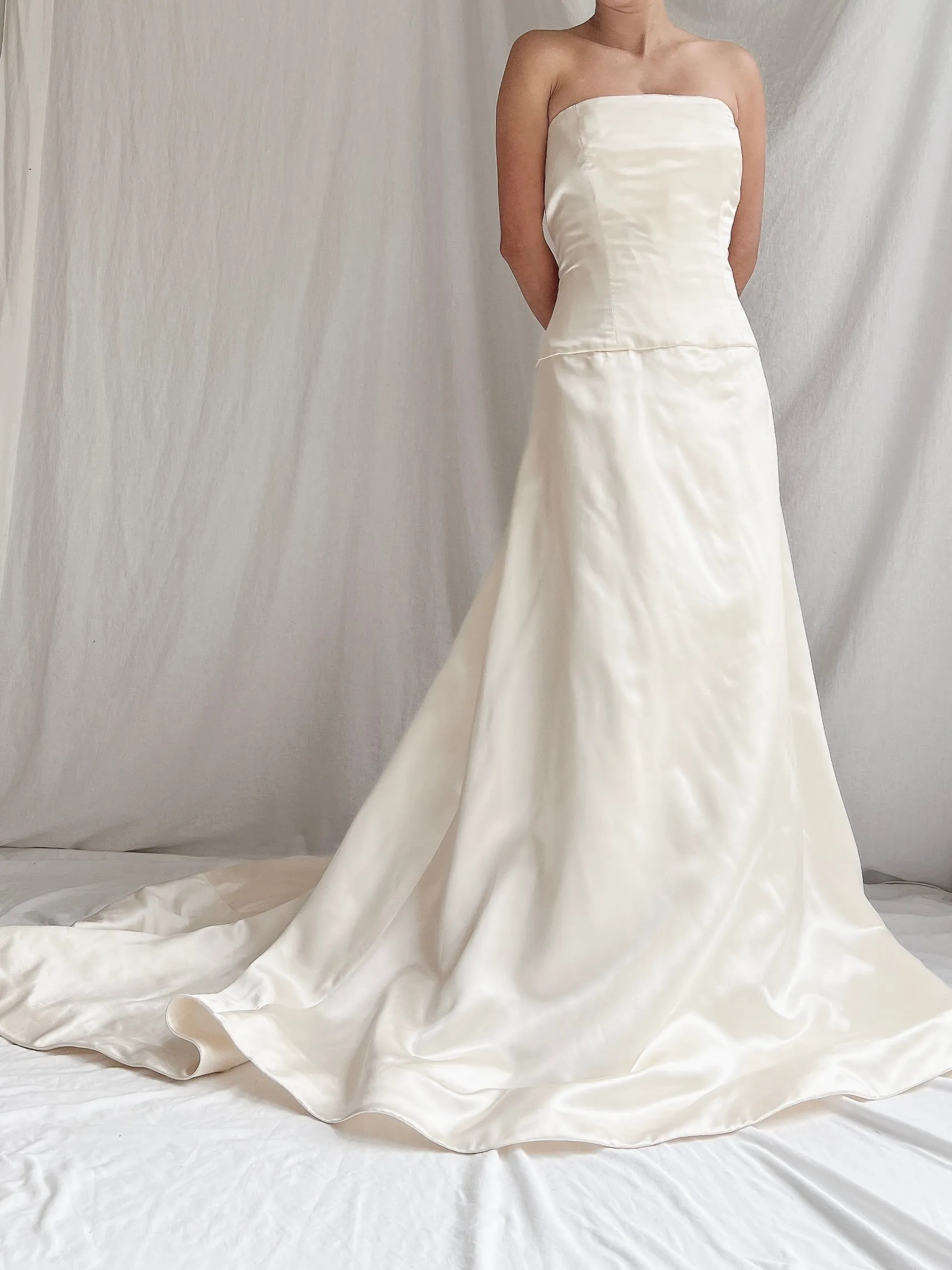 Vintage Reem Acra Silk/Satin Dropped Waist Gown - M/L 10