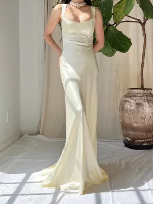 Vintage Sateen Corset Dress - XS