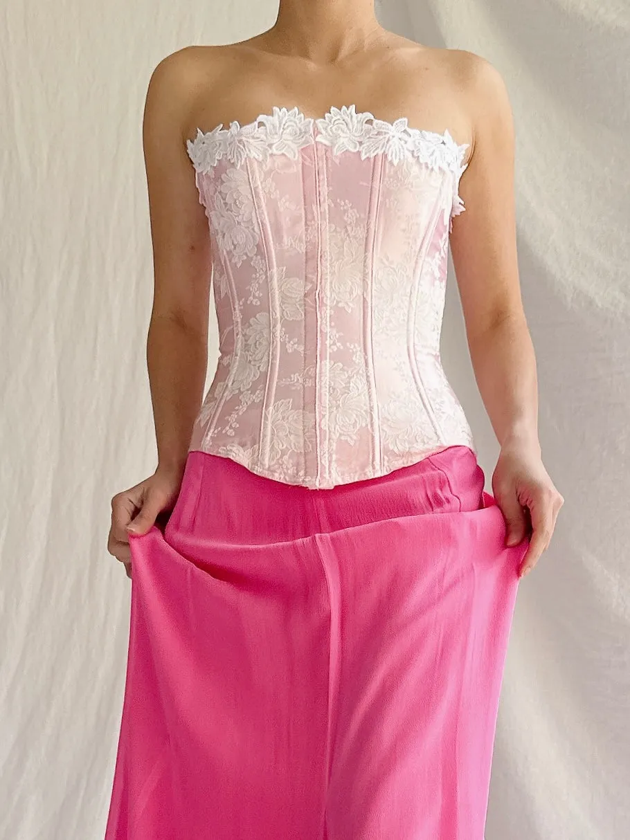 Vintage Satin Bustier - XS-S