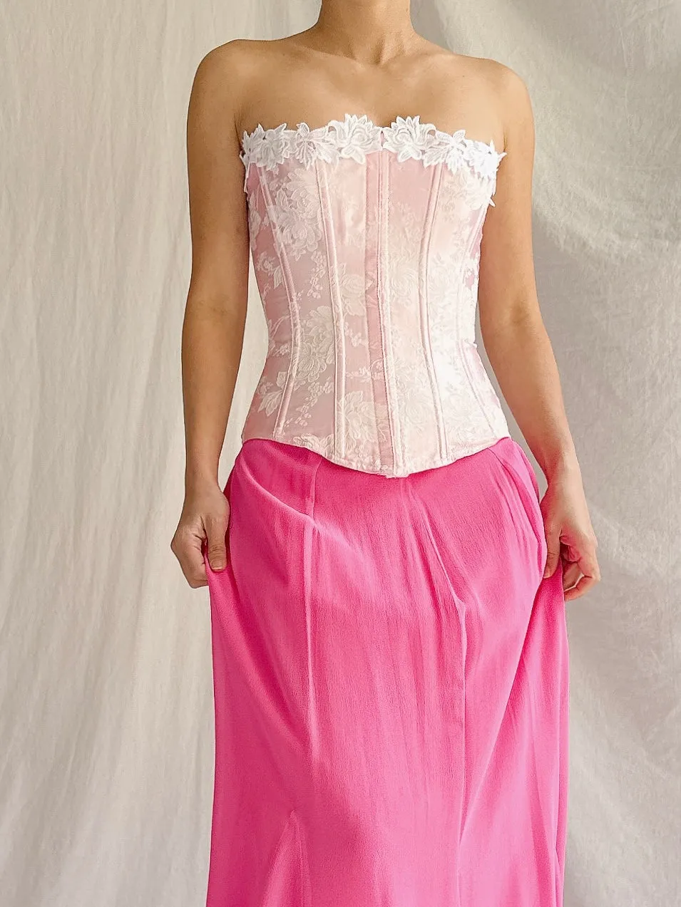 Vintage Satin Bustier - XS-S