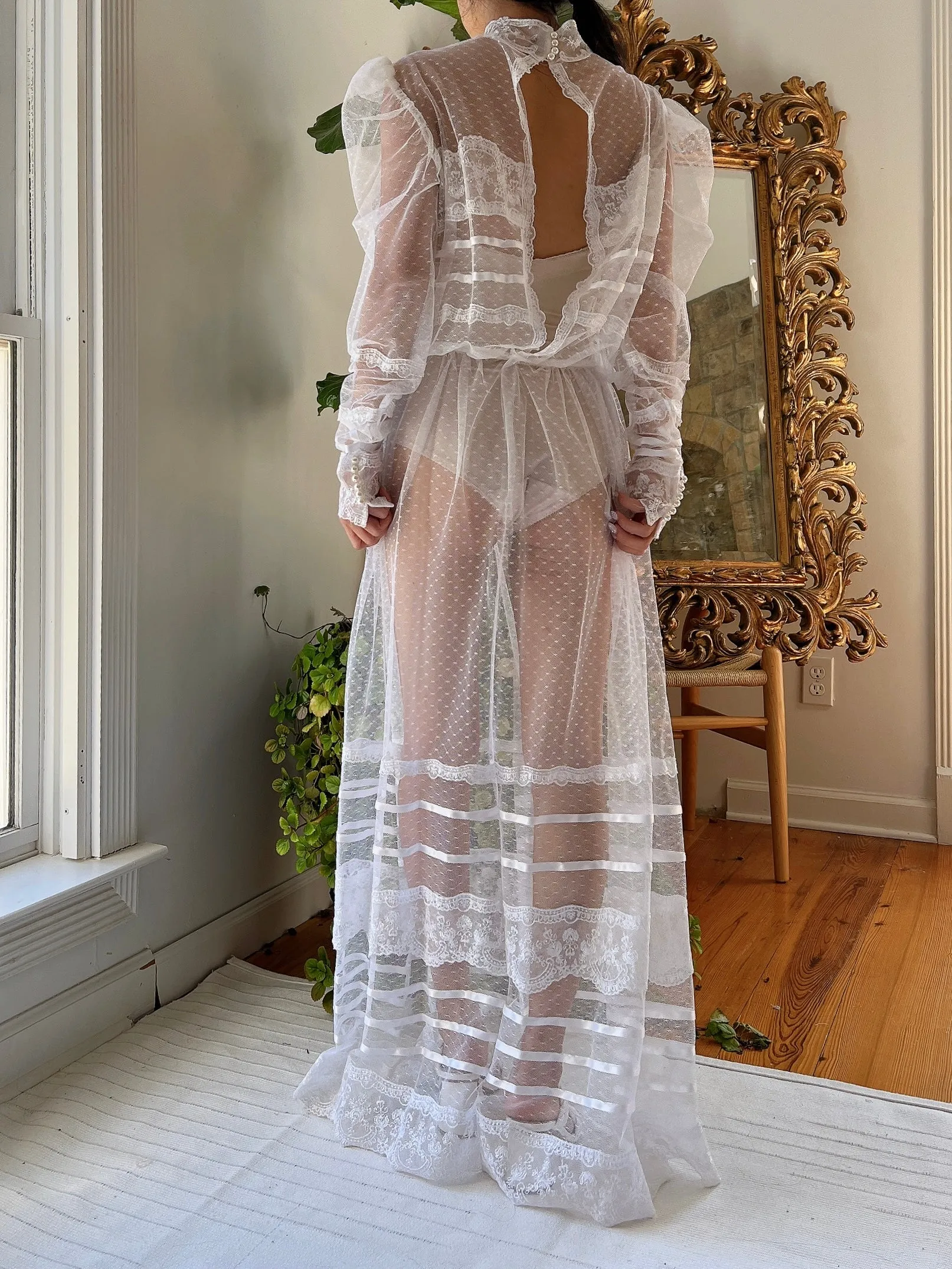 Vintage Sheer Net Dress - S/M