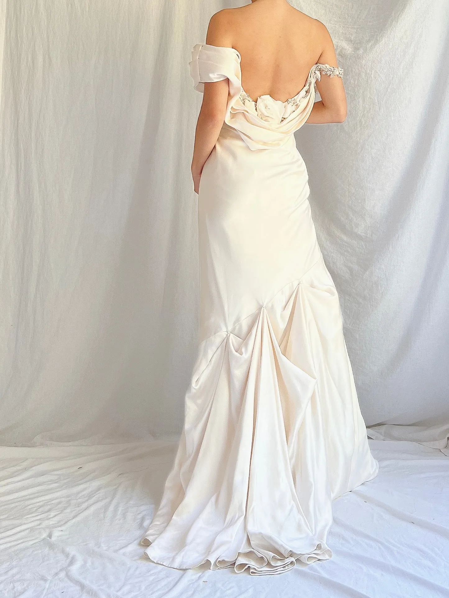 Vintage Silk Bustier Dress - M/8